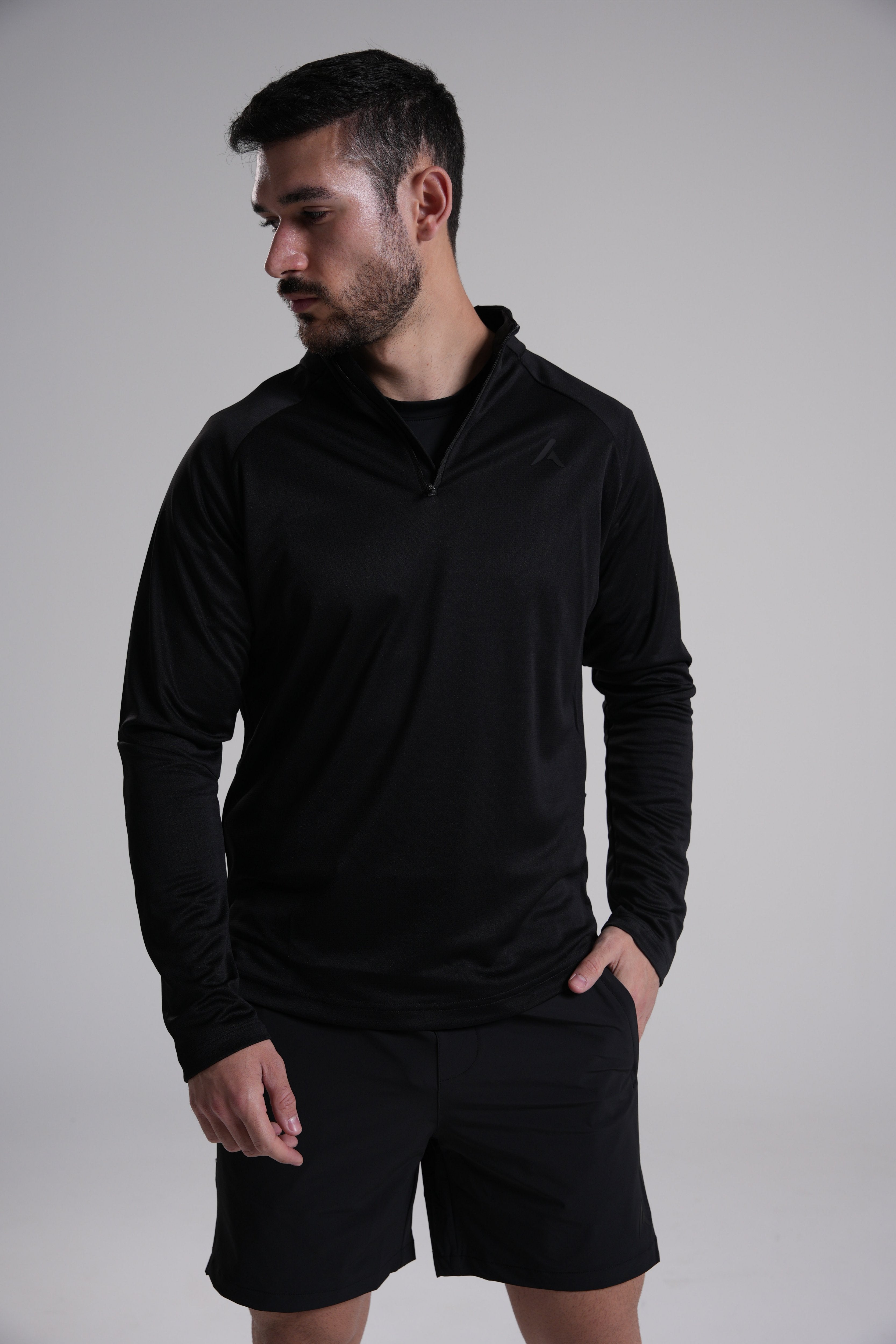 Men's Quarter Zip - Black