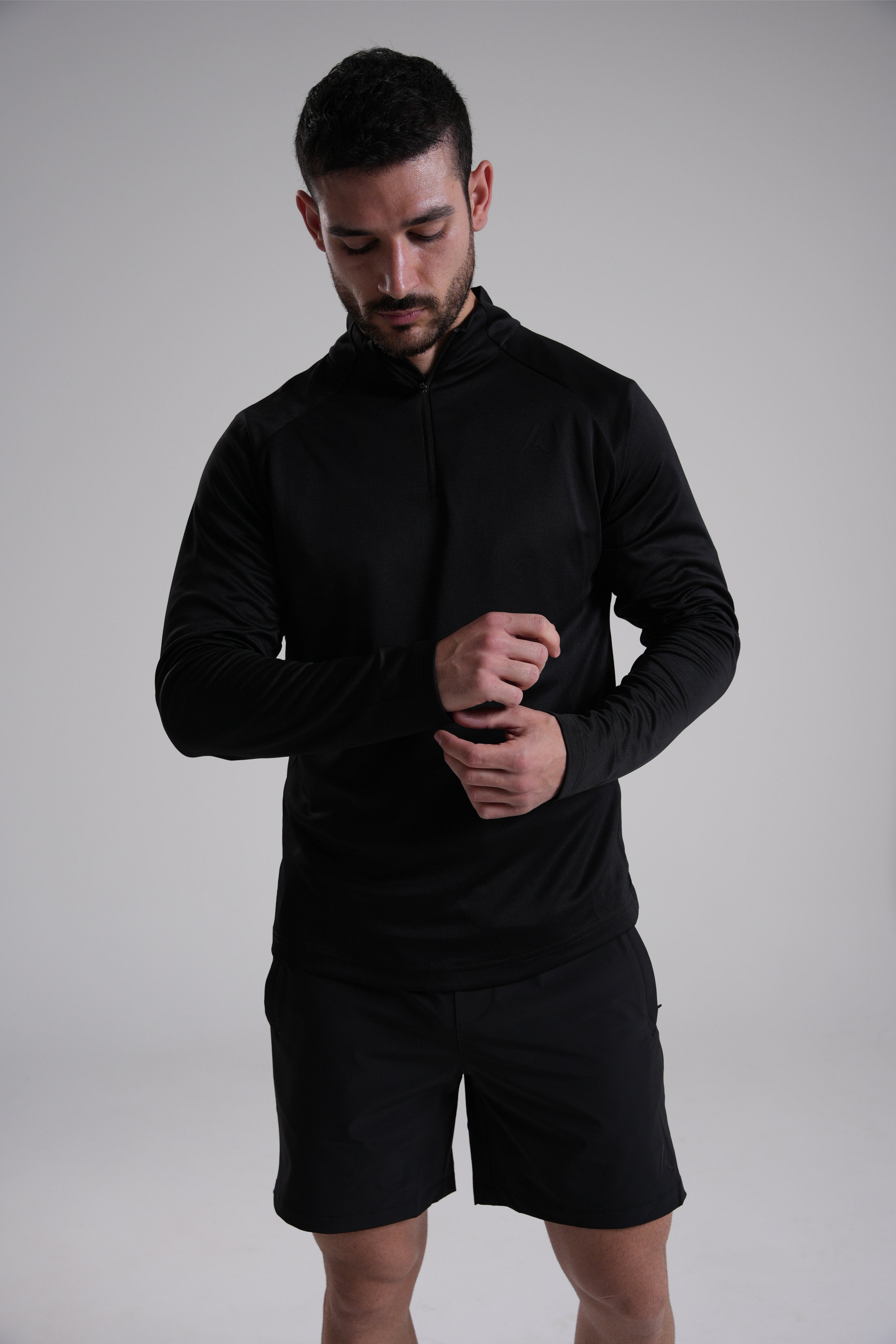 Men's Quarter Zip - Black